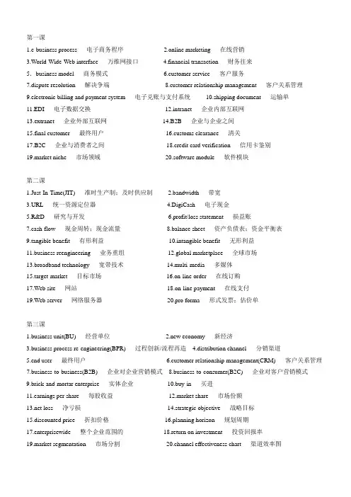 00888电子商务英语单词英译汉