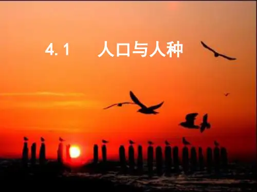人教版地理七年级上册4.1人口和人种(共23张PPT)