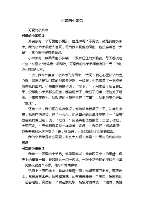 可爱的小弟弟