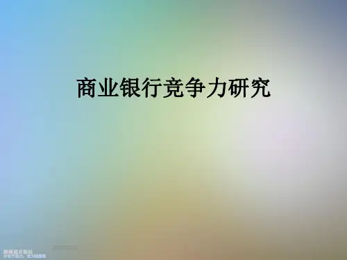 商业银行竞争力研究