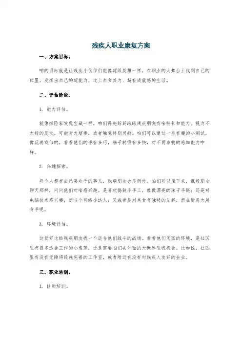 残疾人职业康复方案