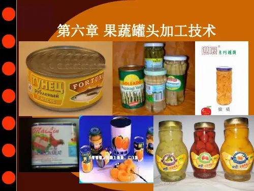 第六章果蔬罐头加工技术