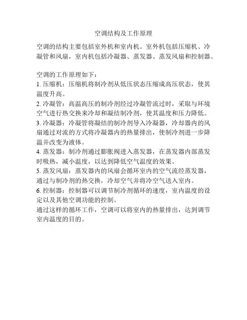 空调结构及工作原理