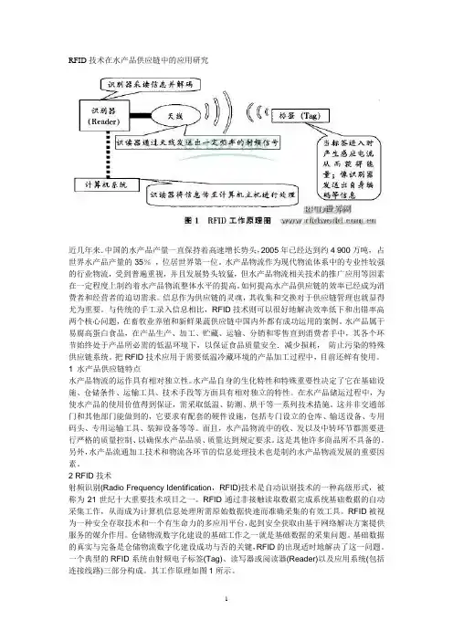 RFID技术在水产品供应链中的应用研究
