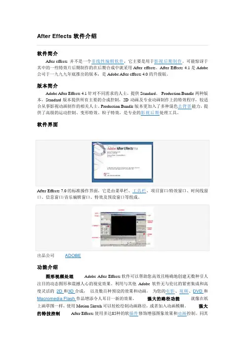 AE软件详细介绍