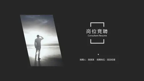 简约线条个人求职简历岗位竞聘PPT