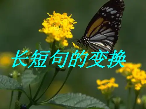 【语文课件】句式变换(长短句的变换)
