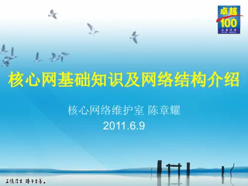 核心网基础知识和网络结构介绍