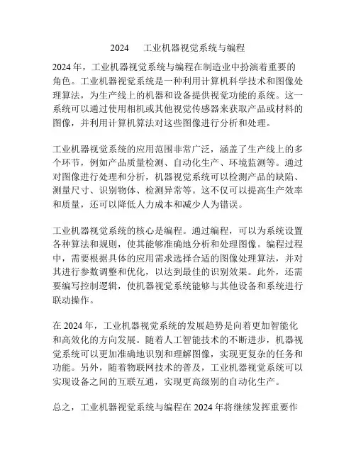2024      工业机器视觉系统与编程