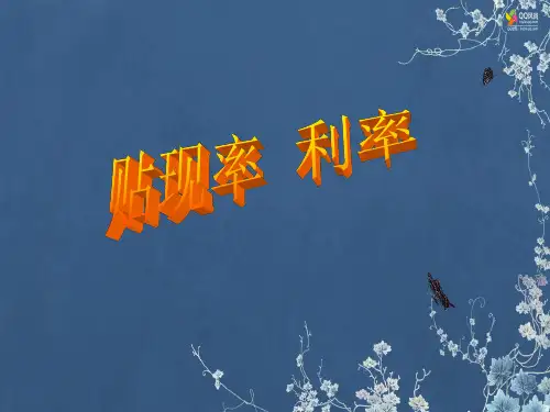 最新2019-利率 贴现率-PPT课件