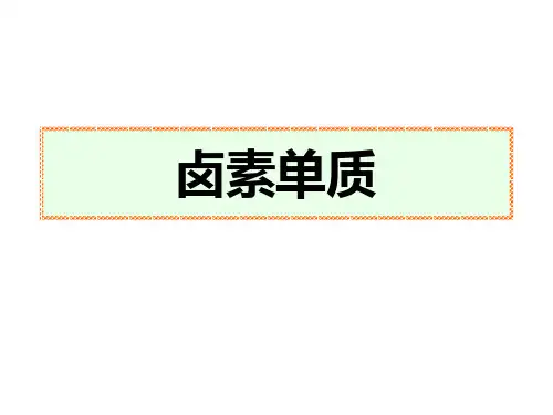 化学：《卤素单质》课件