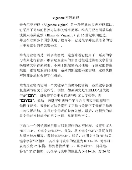 vigenere密码原理