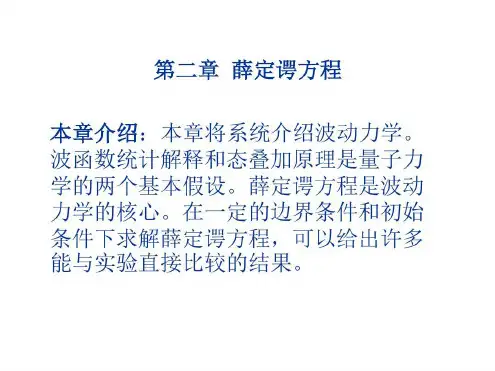 波函数的统计解释-2022年学习资料