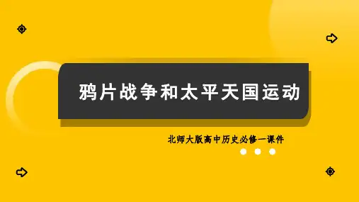 高中历史北师大版必修一《第5课鸦片战争与太平天国运动》课件PPT模板