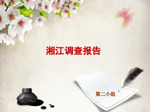 湘江水质污染调查