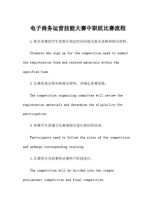 电子商务运营技能大赛中职组比赛流程