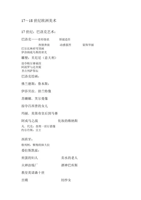 17～18世纪美术