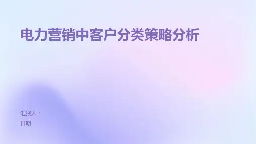 电力营销中客户分类策略分析