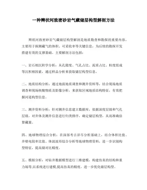 一种辫状河致密砂岩气藏储层构型解剖方法