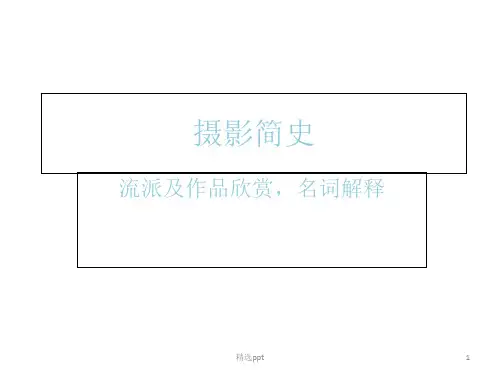 摄影的流派及作品欣赏PPT课件