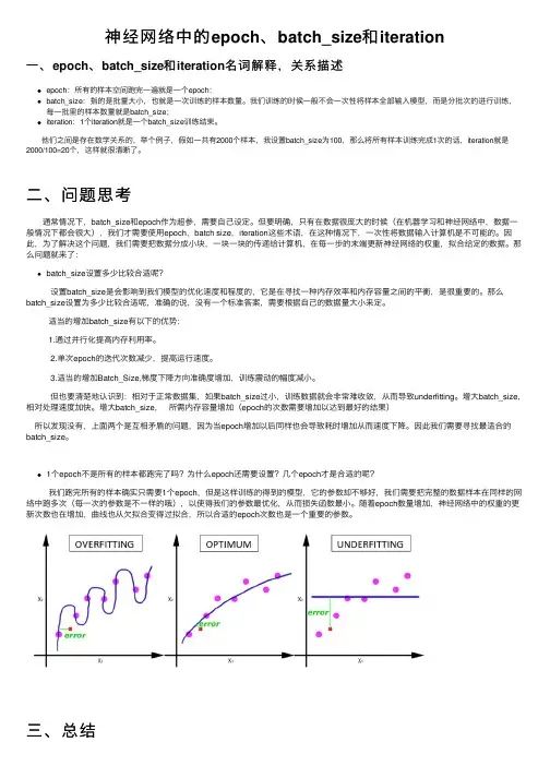神经网络中的epoch、batch_size和iteration