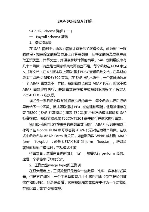 SAP-SCHEMA详解