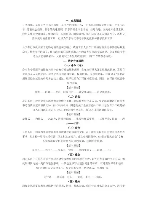 申论公文写作格式大全
