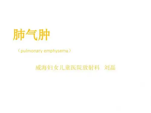 肺气肿的影像诊断课件