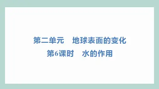 2.6水的作用训练课件五年级上册科学教科版