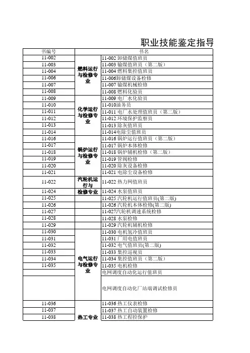 职业技能鉴定指导书