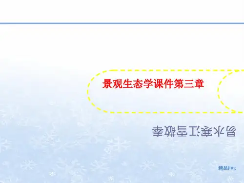 景观生态学课件第三章-PPT文档资料