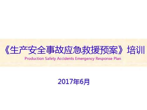 安全生产应急救援预案培训(综合预案)精品PPT课件