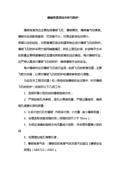 爆破有害效应分析与防护