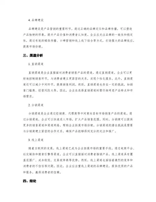 产品营销策略与渠道分析