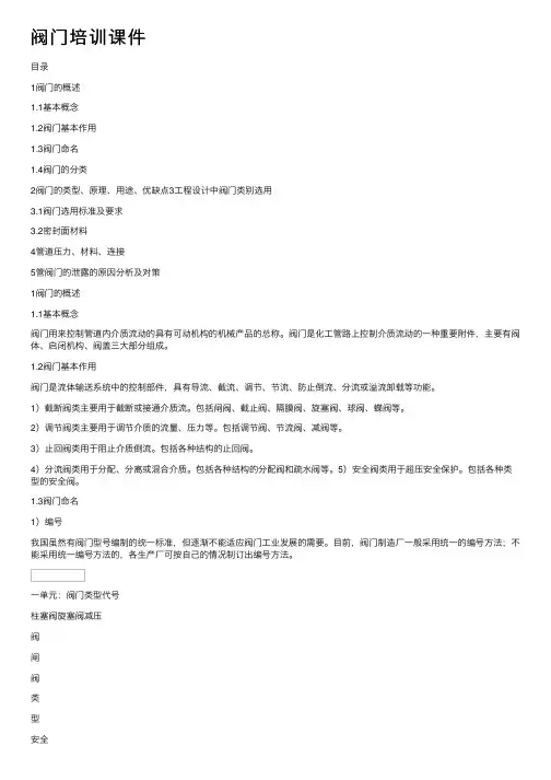 阀门培训课件