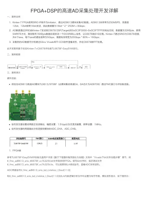 FPGA+DSP的高速AD采集处理开发详解