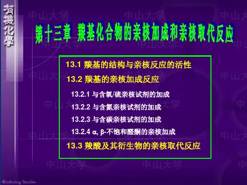 第十三章羰基化合物的亲核加成和亲核取代反应(07)