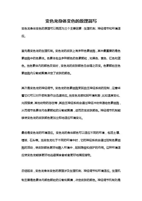 变色龙身体变色的原理简写