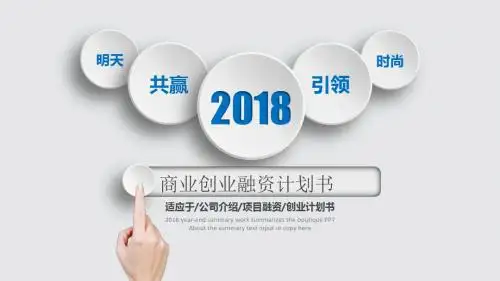 2018大气商业策划书创业计划项目投资PPT模板
