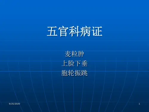 五官科病证PPT课件