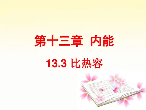 人教版九年级物理全一册.比热容 ppt课件(共张PPT)