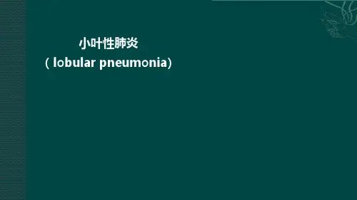 8.3.2 小叶性肺炎