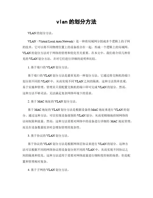 vlan的划分方法