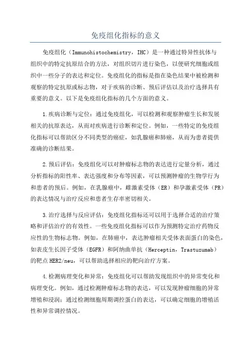 免疫组化指标的意义