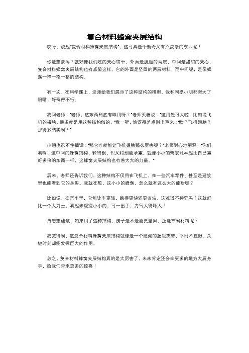 复合材料蜂窝夹层结构