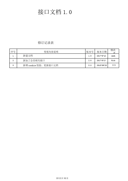 测试接口文档