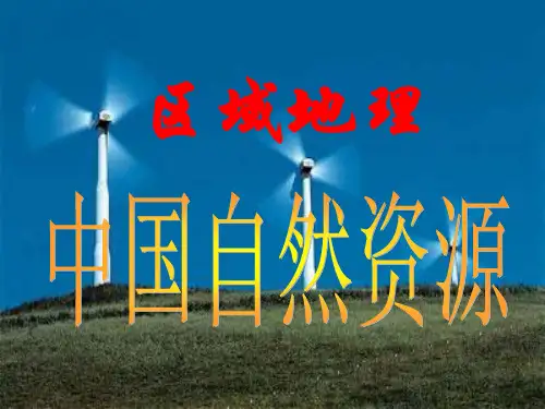 区域地理—中国的自然资源ppt[精编文档]