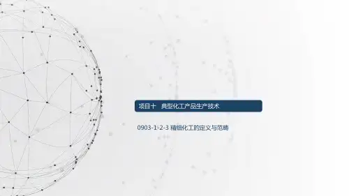 典型化工产品生产技术—精细化学品生产技术