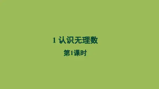 2.1 认识无理数 第1课时 北师大版数学八年级上册教学课件