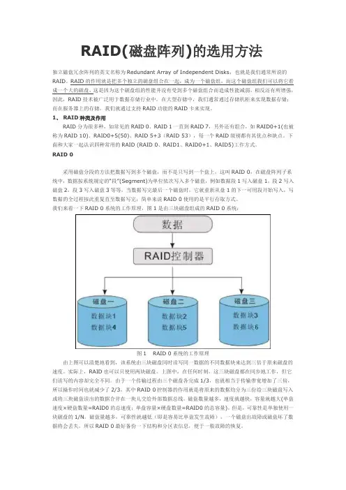 RAID(磁盘阵列)的选用方法